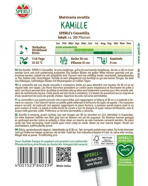 Sperli Kamille Canastilla - Blumen- / Kräutersamen