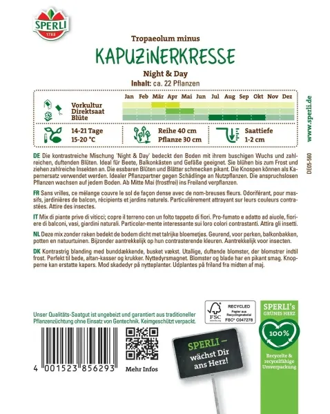 Sperli Kapuzinerkresse Night & Day - Blumensamen
