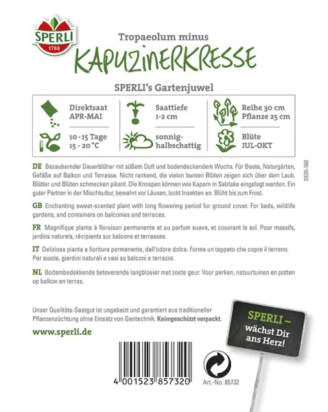 Sperli Kapuzinerkresse SPERLI´s Gartenjuwel - Blumensamen