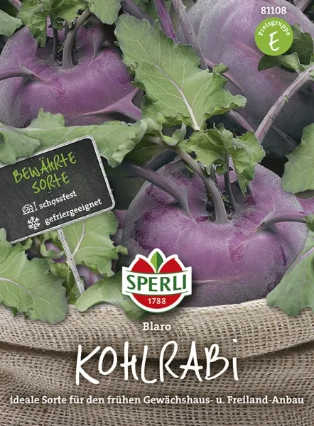 Sperli Kohlrabi Blaro blau - Gemüsesamen Sperli Kohlrabi Blaro blau - Gemüsesamen