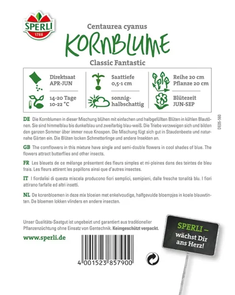 Sperli Kornblumen Classic Fantastic - Blumensamen
