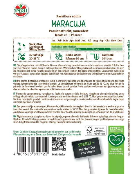 Sperli Maracuja Passionsfrucht - Obstsamen