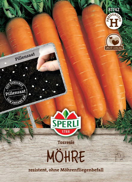 Sperli Möhren Tozresis F1 - Hybride Pillensaat - Gemüsesamen