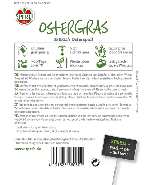 Sperli Ostergras SPERLI´s Osterspaß - Blumensamen