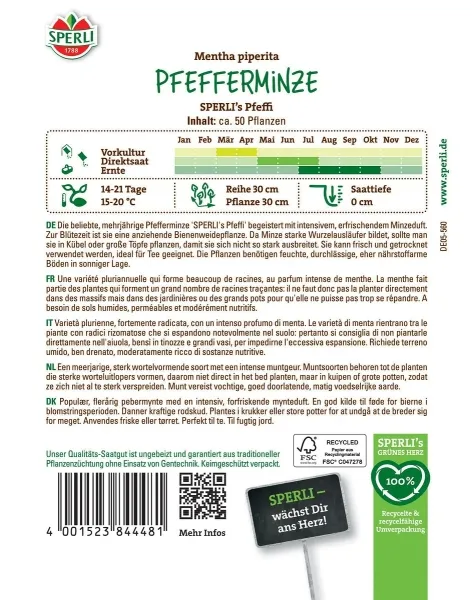 Sperli Pfefferminze Pfeffi - Kräutersamen