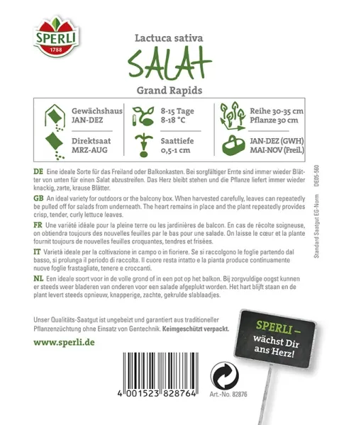 Sperli Pflücksalat Grand Rapids - Gemüsesamen