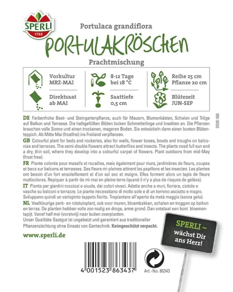 Sperli Portulakröschen Gefüllte Mischung - Blumensamen