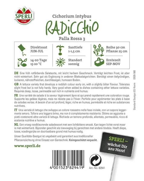 Sperli Radicchio Palla Rossa 3 - Gemüsesamen