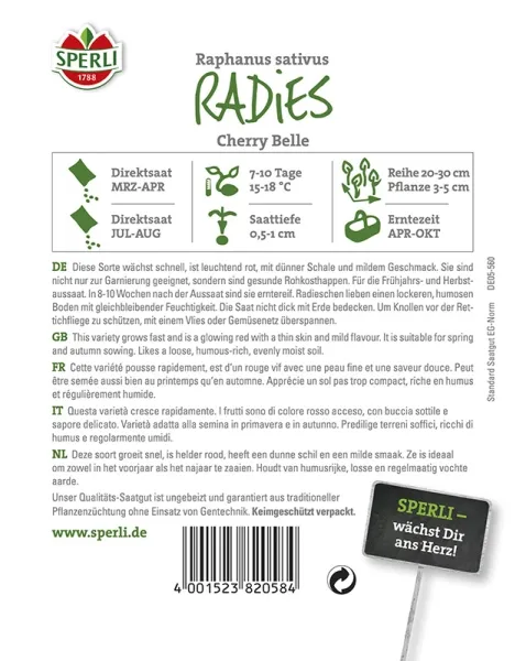 Sperli Radieschen Cherry Belle - Gemüsesamen