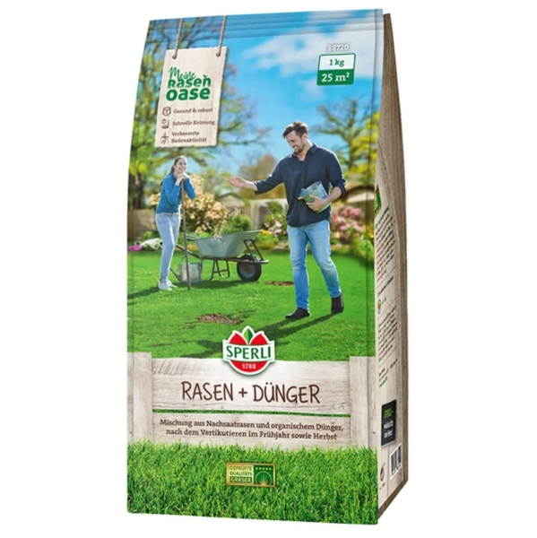 Sperli  Rasensamen & Rasendünger für ca. 25 m² - 1 kg 