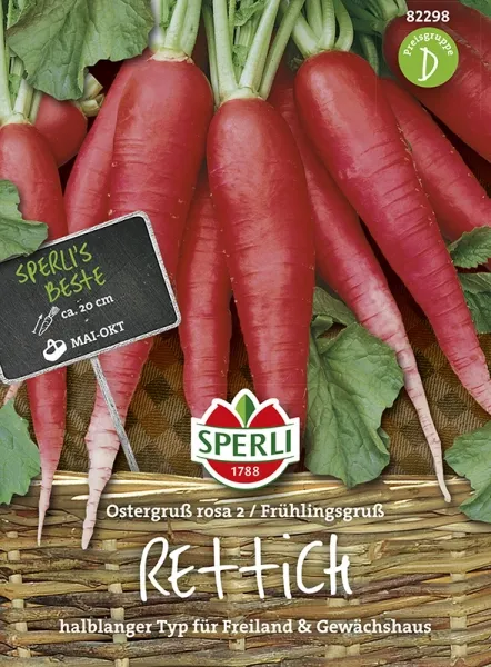 Sperli Rettich Ostergruß Rosa 2 Frühlingsgruß - Gemüsesamen Sperli Rettich Ostergruß Rosa 2 Frühlingsgruß - Gemüsesamen