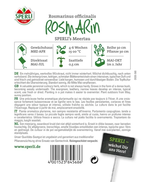 Sperli Rosmarin Meertau - Kräutersamen