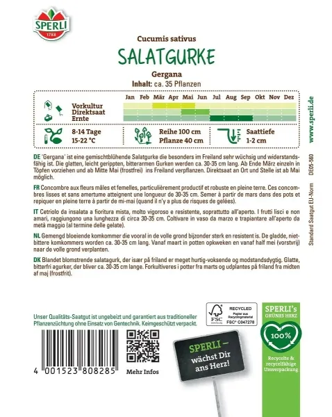 Sperli Salatgurken Gergana - Gemüsesamen