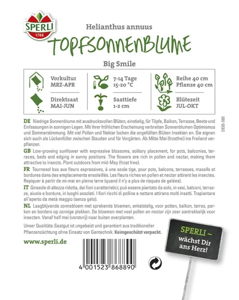 Sperli Sonnenblumen Big Smile - Blumensamen