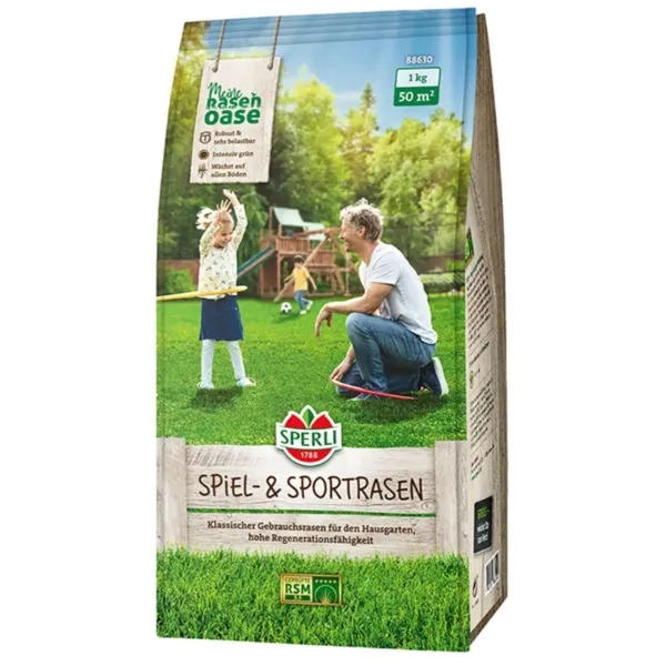Sperli Spiel- und Sportrasen - 1 kg für ca. 50 m² Sperli Spiel- und Sportrasen - 1 kg für ca. 50 m²