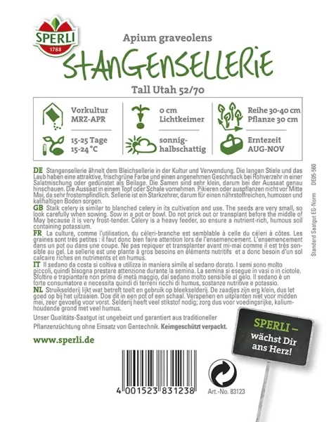 Sperli Stangensellerie Tall Utah 52/70 - Gemüsesamen