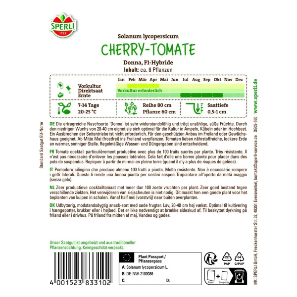 Sperli Tomate Donna F1 Topftomate - 1 Portion