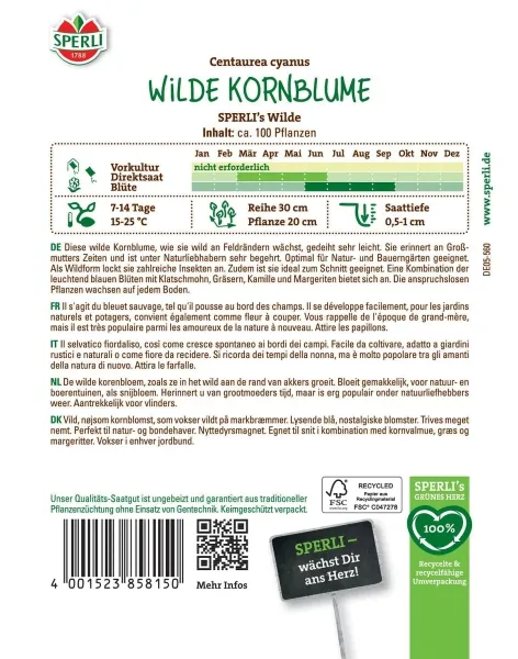 Sperli Wilde Kornblumen - Blumensamen