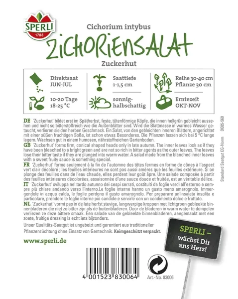 Sperli Zichorien Zuckerhut - Gemüsesamen