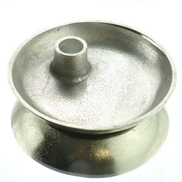 Spitzkerzenhalter Silberfarben Ø 15 cm aus Aluminium