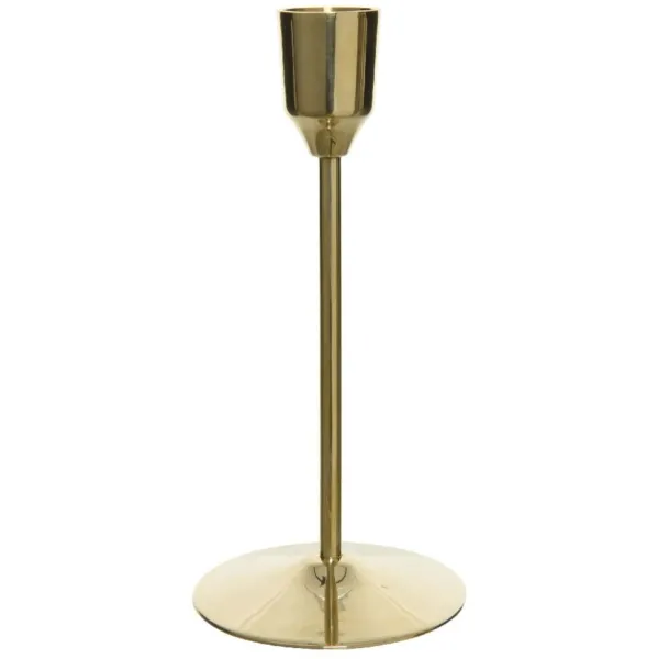 Stabkerzenhalter Goldfarben 15,5 cm aus Messing Stabkerzenhalter Goldfarben 15,5 cm aus Messing
