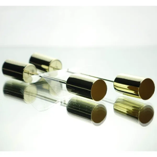 Stabkerzenhalter Goldfarben 2,3 x 11 cm aus Metall - 4er Set