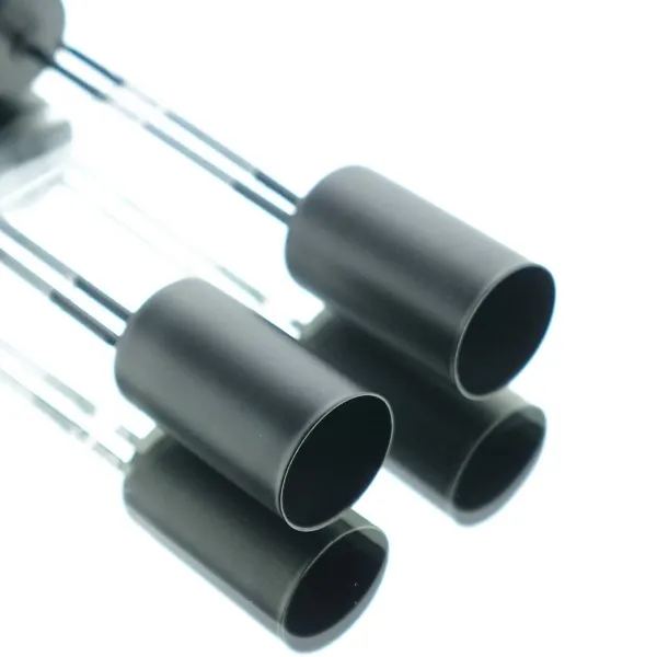 Stabkerzenhalter Schwarz 2,3 x 11 cm aus Metall - 4er Set