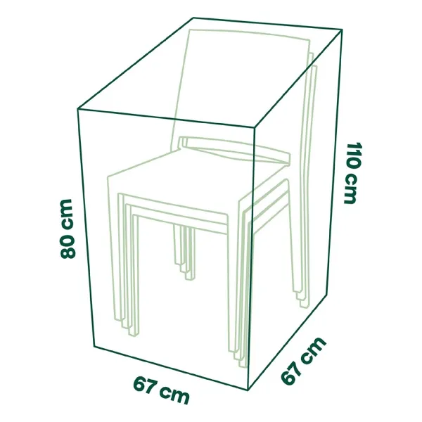Stapelstuhlhülle 67x67xH80/110 cm