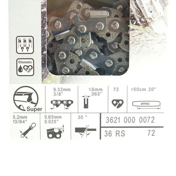 STIHL Kette Rapid Super 1,6 mm 50 cm - 3621 000 0072