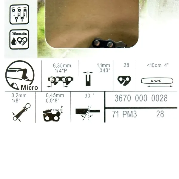 STIHL® Micro Kette Picco PM3 1/4 1,1 mm - 3670 000 0028