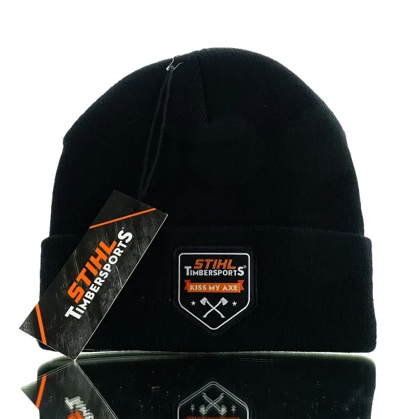 STIHL Strickmütze Kiss My Axe Schwarz - 0421 600 0008