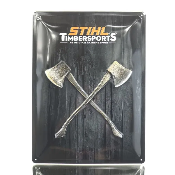 STIHL® Timbersports Blechschild 30 x 40 cm - Metall
