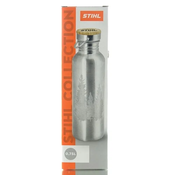 STIHL Trinkflasche Silberfarben aus Metall 0,75 Liter - 04206600010