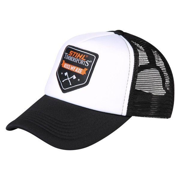 STIHL Trucker Cap Kiss My Axe Weiß & Schwarz