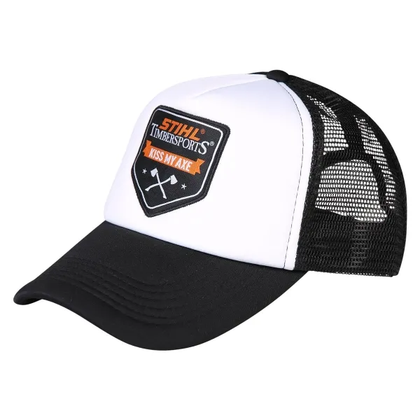 STIHL Trucker Cap Kiss My Axe Weiß & Schwarz