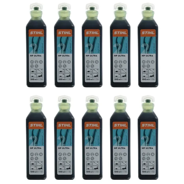 STIHL® Zweitaktmotorenöl HP Ultra 1:50 - 100 ml x 10 STIHL® Zweitaktmotorenöl HP Ultra 1:50 - 100 ml x 10