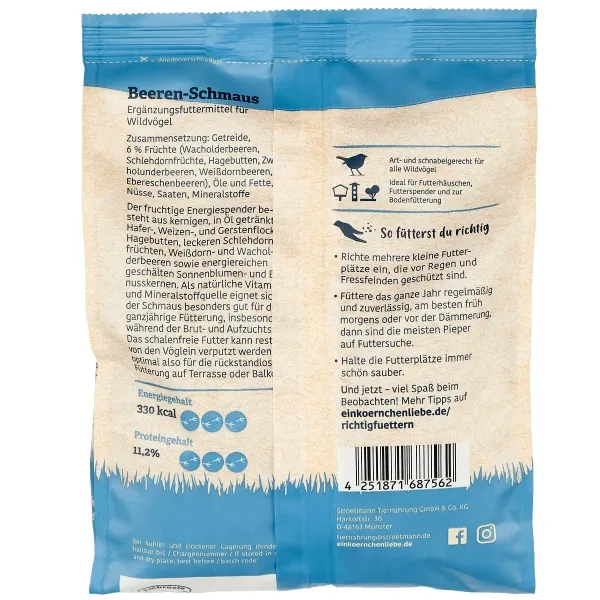 Stroetmann Elles Beeren-Schmaus 750 g - Wildvogelfutter