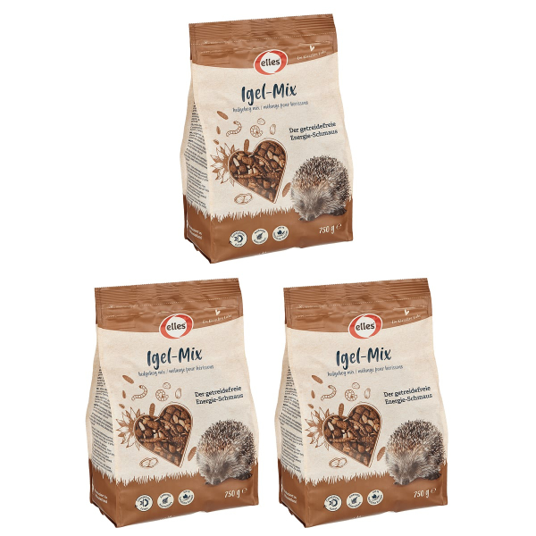Stroetmann Elles Igel-Mix Wildtierfutter - 750 Gramm x 3