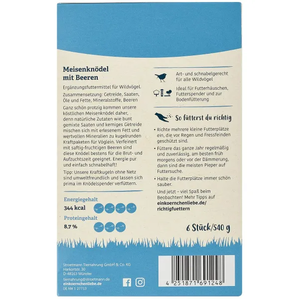 Stroetmann Elles Meisenknödel ohne Netz Beeren 6er Pack