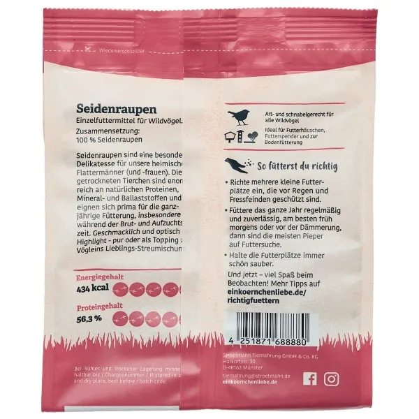 Stroetmann Elles Seidenraupen 125 g - Wildvogelfutter