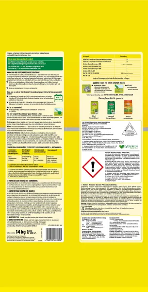 SUBSTRAL® 3in1 Komplettrasendünger gegen Unkraut & Moos für 400 m² - 14 kg x 2