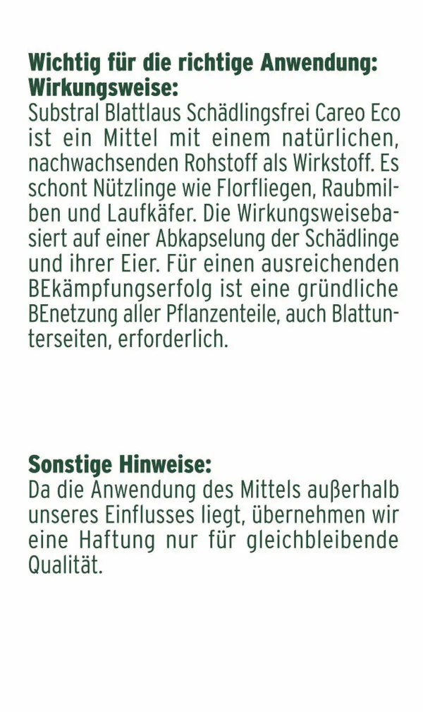 SUBSTRAL® Blattlaus Schädlingsfrei Careo ECO Konzentrat - 200 ml