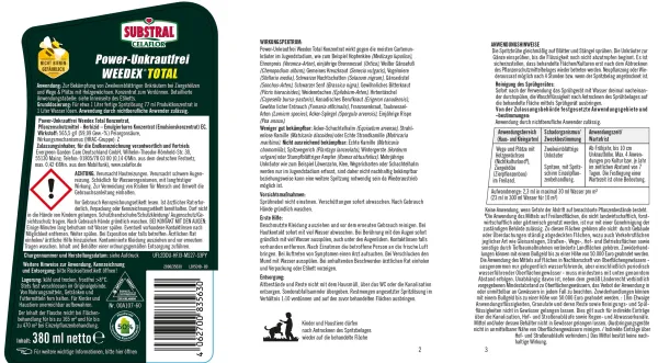 SUBSTRAL® CELAFLOR® Power-Unkrautfrei WEEDEX® TOTAL Konzentrat - 380 ml