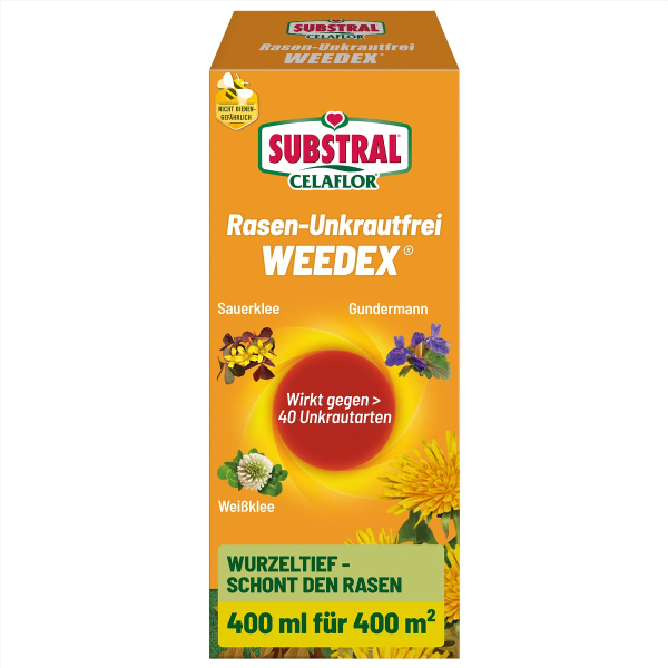 SUBSTRAL® CELAFLOR® Rasen-Unkrautfrei WEEDEX für bis zu 400 m² - 400 ml