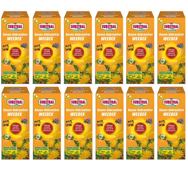 SUBSTRAL® CELAFLOR® Rasen-Unkrautfrei WEEDEX für bis zu 400 m² - 400 ml x 12