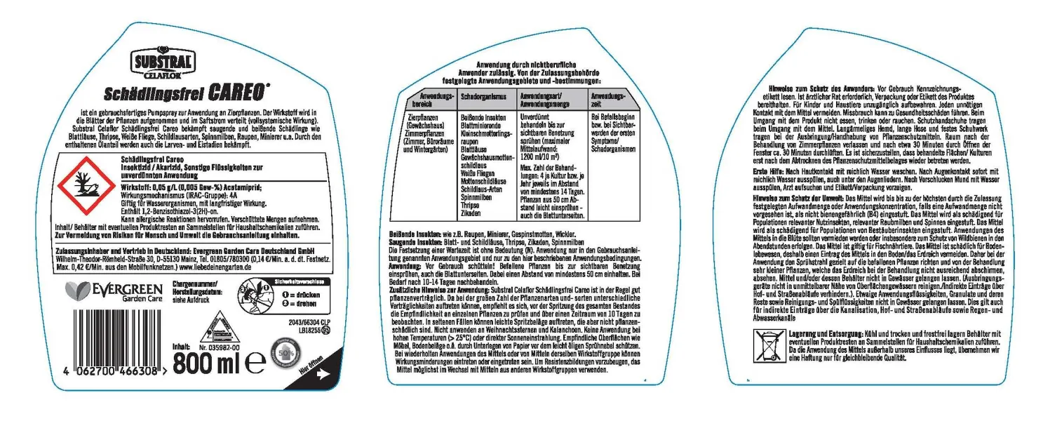 SUBSTRAL® CELAFLOR® Schädlingsfrei CAREO® Zierpflanzen - 800 ml