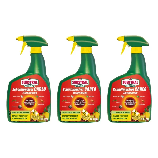 SUBSTRAL® CELAFLOR® Schädlingsfrei CAREO® Zierpflanzen - 800 ml x 3