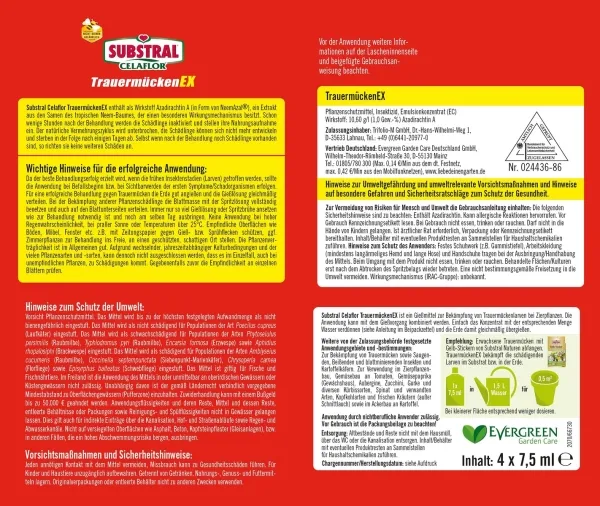 SUBSTRAL® CELAFLOR® TrauermückenEX - 4 x 7,5 ml