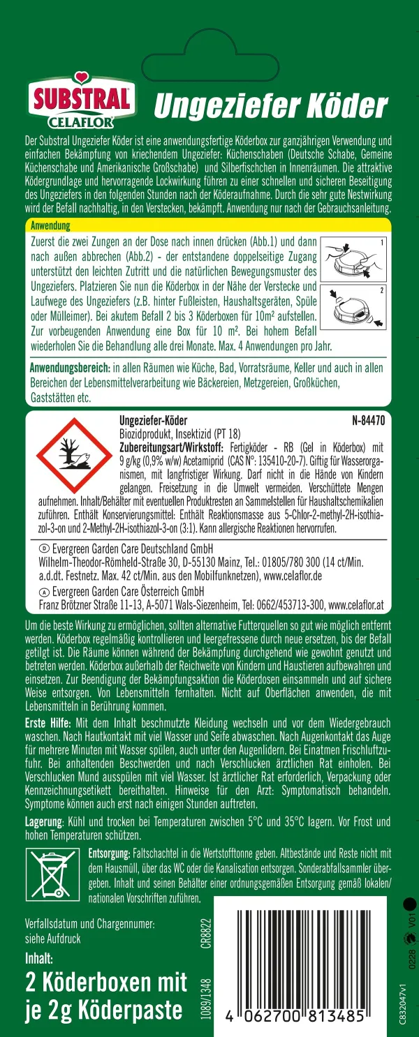 SUBSTRAL® CELAFLOR® Ungeziefer-Köder - 2 Dosen