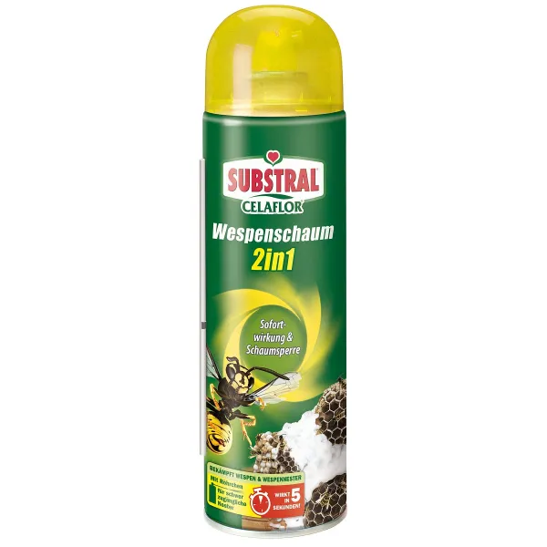 SUBSTRAL® CELAFLOR® Wespen-Schaum 2 in 1 Sofortwirkung 500 ml Spraydose SUBSTRAL® CELAFLOR® Wespen-Schaum 2 in 1 Sofortwirkung 500 ml Spraydose
